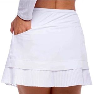 IBKUL Crystal Pleated Mini Skort 4 Pockets UPF Y2K Style Golf Tennis Pickle Ball